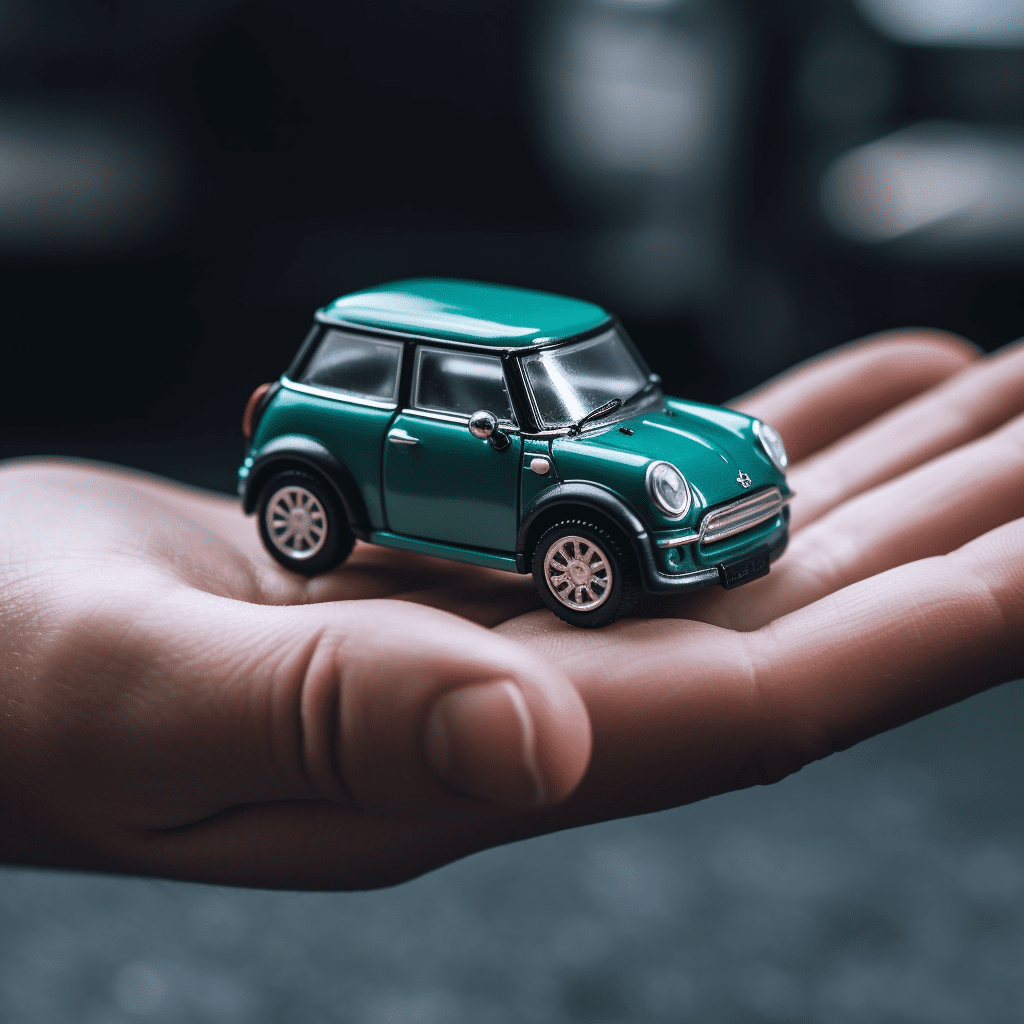 Hand holding a car